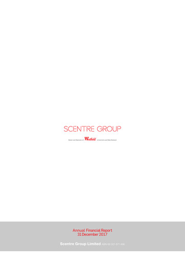 Thumbnail Scentre Group Annual Report 2017