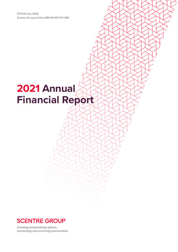 Thumbnail Scentre Group Annual Report 2021