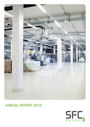 Thumbnail SFC Energy AG Annual Report 2010