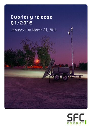 Thumbnail SFC Energy AG Quarterly Report 2016-q1