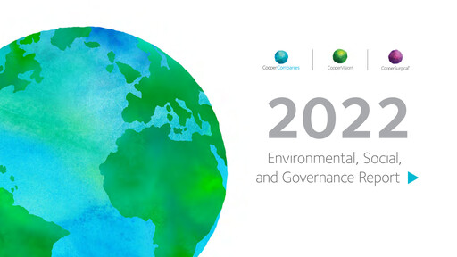 Thumbnail Cooper Companies ESG Report 2022