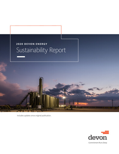 Thumbnail Devon Energy
 Sustainability Report 2020