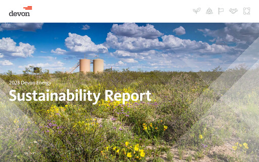 Thumbnail Devon Energy
 Sustainability Report 2023
