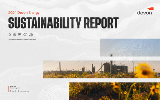 Thumbnail Devon Energy
 Sustainability Report 2024