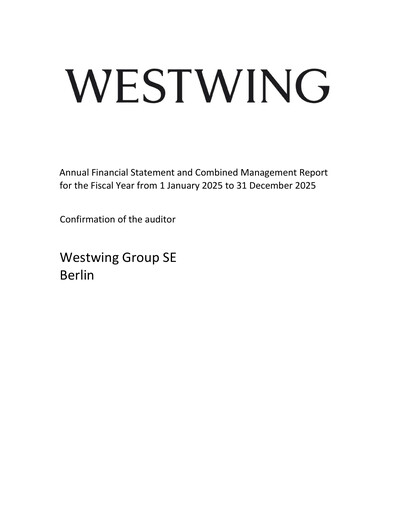 Vorschaubild Westwing Group Finanzmitteilung 2025