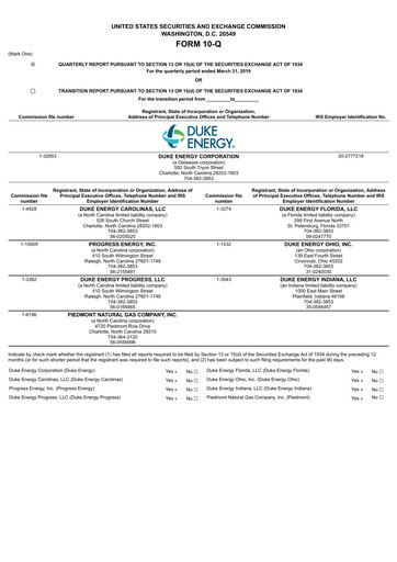 Thumbnail Duke Energy Quarterly Report 2019-q1