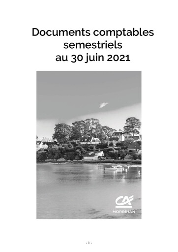 Thumbnail Caisse Régionale de Crédit Agricole du Morbihan Half-year Report 2021-h1