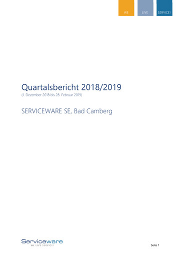 Thumbnail Serviceware Quarterly Report 2018-2019-q1
