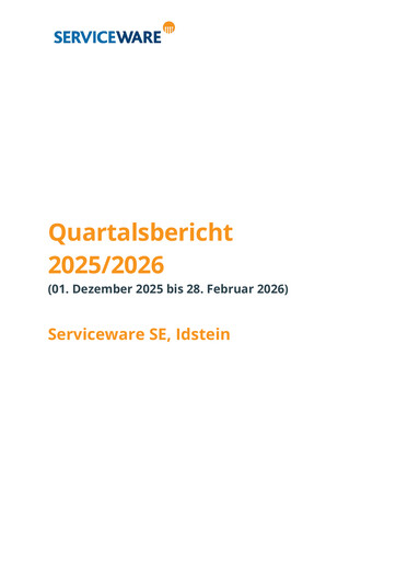 Thumbnail Serviceware Quarterly Report 2025-2026-q1