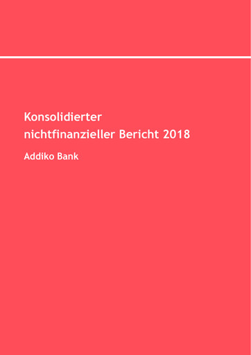 Thumbnail Addiko Bank
 Sustainability Report 2018