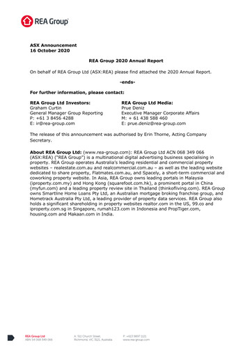 Thumbnail REA Group Annual Report 2020