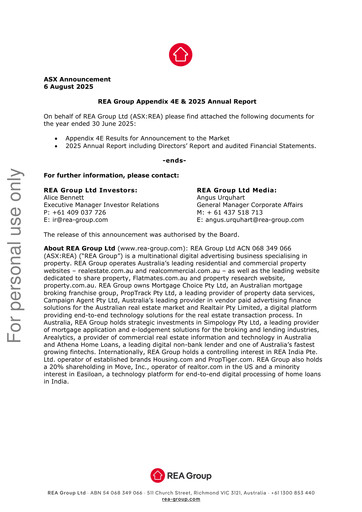 Thumbnail REA Group Annual Report 2025