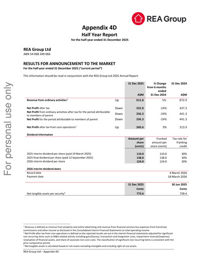 Thumbnail REA Group Half-year Report 2026-h1