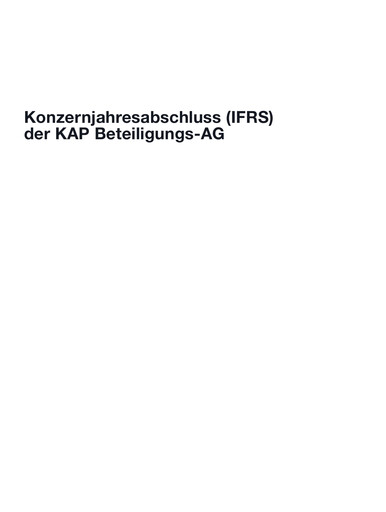 Vorschaubild KAP AG Finanzmitteilung 2009