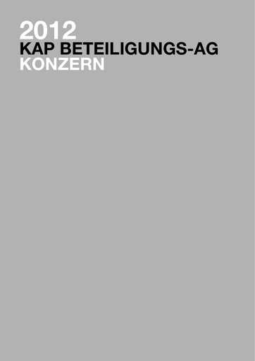 Vorschaubild KAP AG Finanzmitteilung 2012