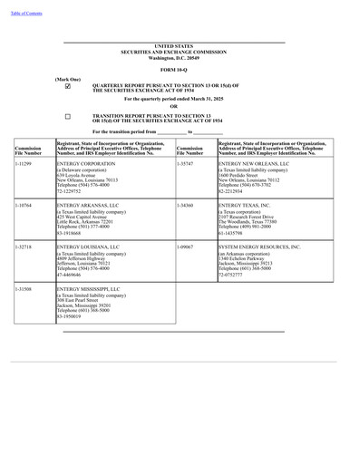 Miniature Entergy Rapport trimestriel 2025-q1