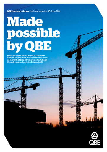 Thumbnail QBE Insurance
 Half-year Report 2014-h1