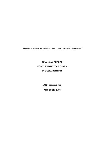 Vorschaubild Qantas Airways
 Halbjahresbericht 2004-h1
