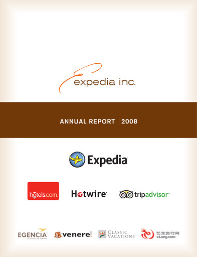 Thumbnail Expedia Group Annual Report 2008