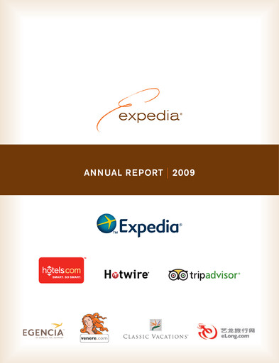 Thumbnail Expedia Group Annual Report 2009