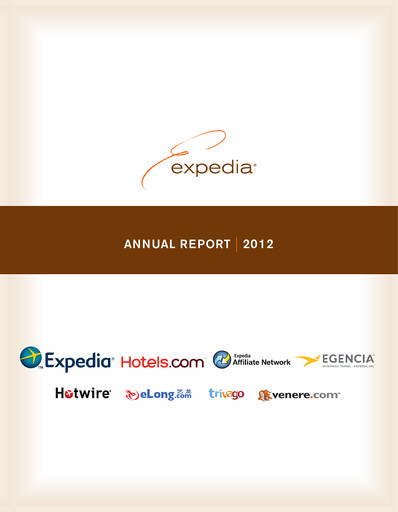 Thumbnail Expedia Group Annual Report 2012