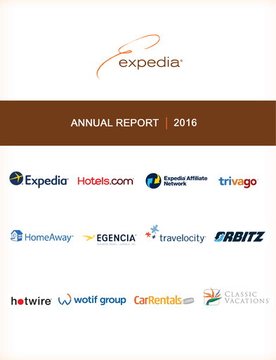 Thumbnail Expedia Group Annual Report 2016