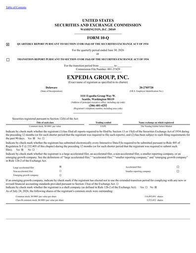 Thumbnail Expedia Group Quarterly Report 2026-q2