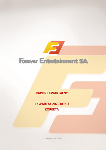 Thumbnail Forever Entertainment Quarterly Report 2020-q1