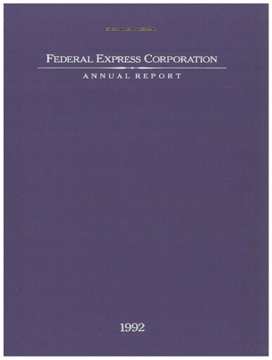 Vorschaubild FedEx Jahresbericht 1992