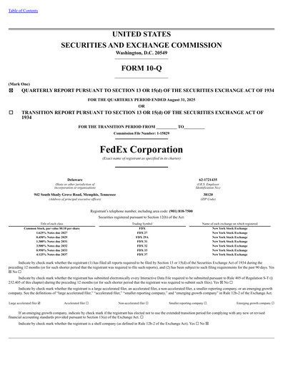 Thumbnail FedEx Quarterly Report 2026-q1