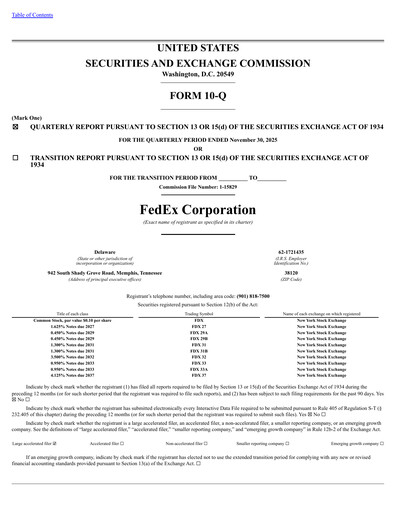 Thumbnail FedEx Quarterly Report 2026-q2