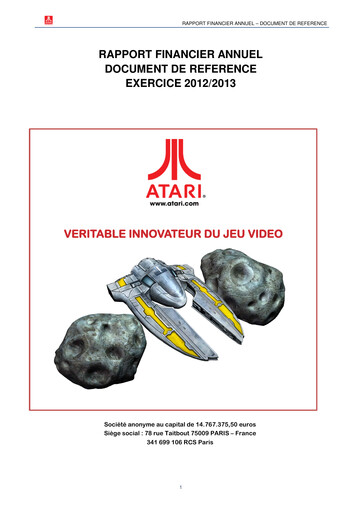 Miniature ATARI Rapport annuel 2012-2013