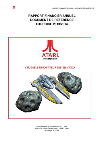 Miniature ATARI Rapport annuel 2013-2014