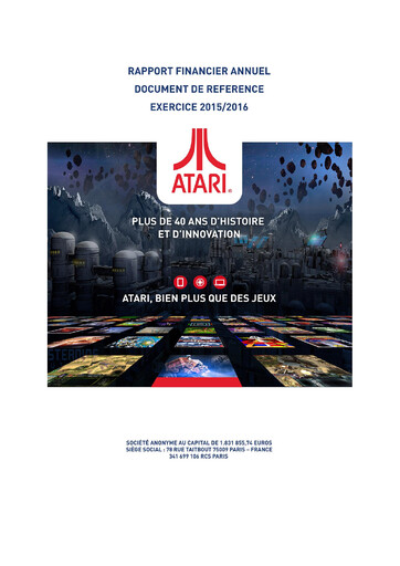 Miniature ATARI Rapport annuel 2015-2016