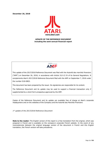 Miniature ATARI Rapport financier 2018-h1