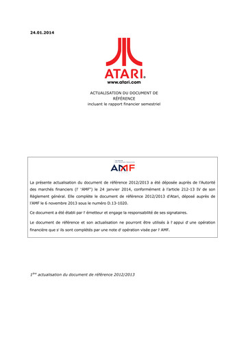 Vorschaubild ATARI Halbjahresbericht 2013-2014