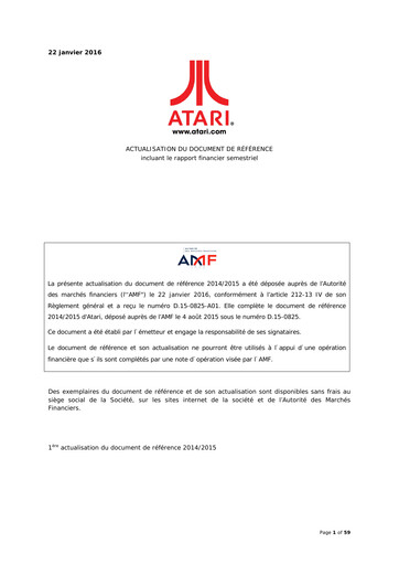 Vorschaubild ATARI Halbjahresbericht 2015-2016