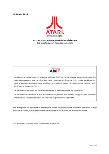 Miniature ATARI Rapport semestriel 2017-h1