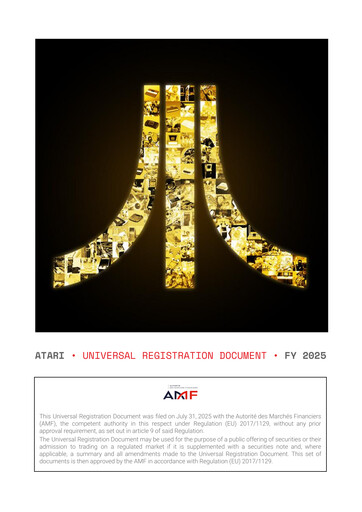 Thumbnail ATARI Universal Registration Document 2024-2025