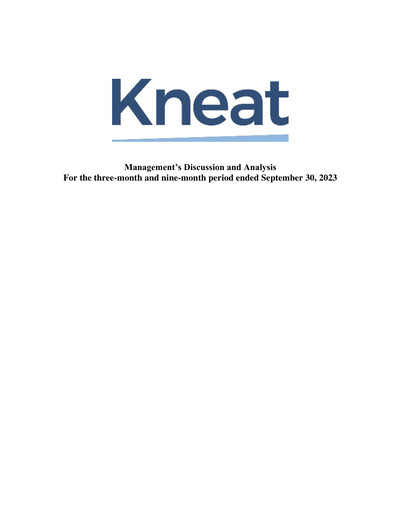 Thumbnail kneat.com Quarterly Report 2023-q3