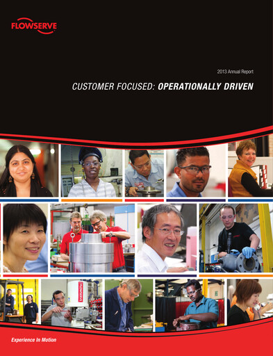 Thumbnail Flowserve
 Annual Report 2013