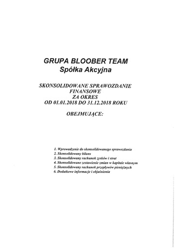 Thumbnail Bloober Team Financial Statement 2018