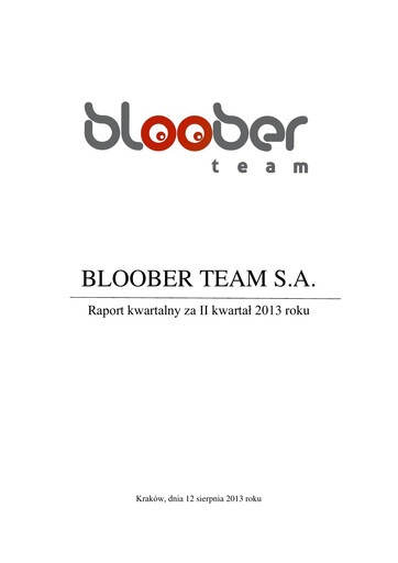 Thumbnail Bloober Team Quarterly Report 2013-q2