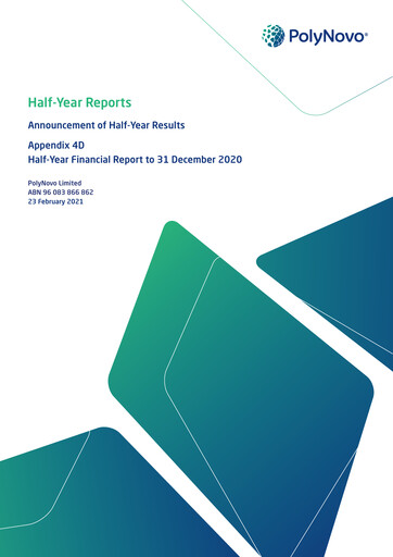 Thumbnail PolyNovo Financial Report 2021-h1