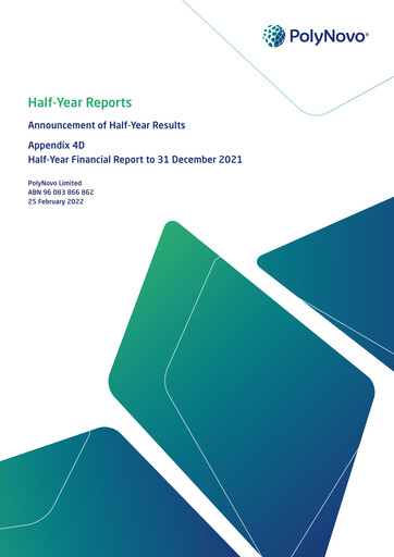 Thumbnail PolyNovo Financial Report 2022-h1