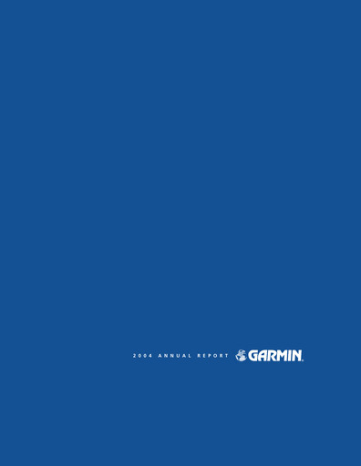 Thumbnail Garmin Annual Report 2004