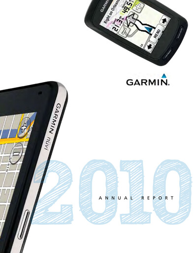 Thumbnail Garmin Annual Report 2010