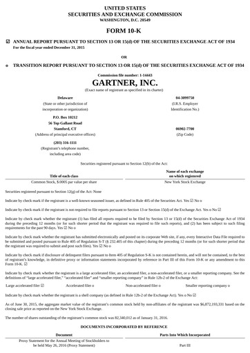 Thumbnail Gartner Financial Report 2015