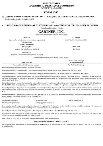 Thumbnail Gartner Financial Report 2018