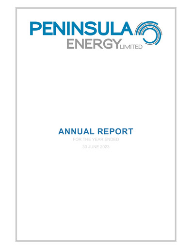 Thumbnail Peninsula Energy Annual Report 2023